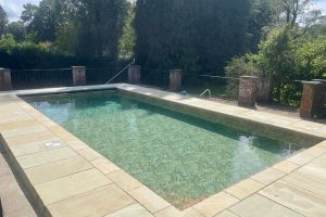 Cotswold Mint Sandstone Pool Coping and Paving