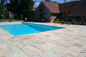 Cotswold Mint pool copings and surround