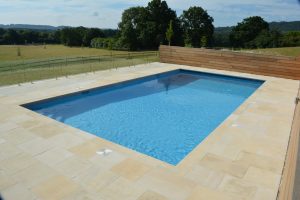 Danebury Sandstone pool coping and paving surround