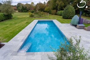Houghton Grey Pool Lining with Georgian Grey Sandston Coping and paving