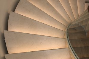 Moleanos Honed Limestone Spiral Staircase
